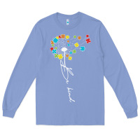 Colony Blue Dandelion Autism Puzzle Be Kind Long Sleeve Tee - CowhideDigitalArt