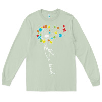 Matcha Dandelion Autism Puzzle Be Kind Long Sleeve Tee - CowhideDigitalArt