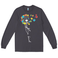 Smoke Dandelion Autism Puzzle Be Kind Long Sleeve Tee - CowhideDigitalArt