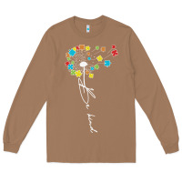 Toasted Coconut Dandelion Autism Puzzle Be Kind Long Sleeve Tee - CowhideDigitalArt