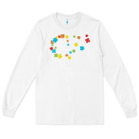 White Dandelion Autism Puzzle Be Kind Long Sleeve Tee - CowhideDigitalArt