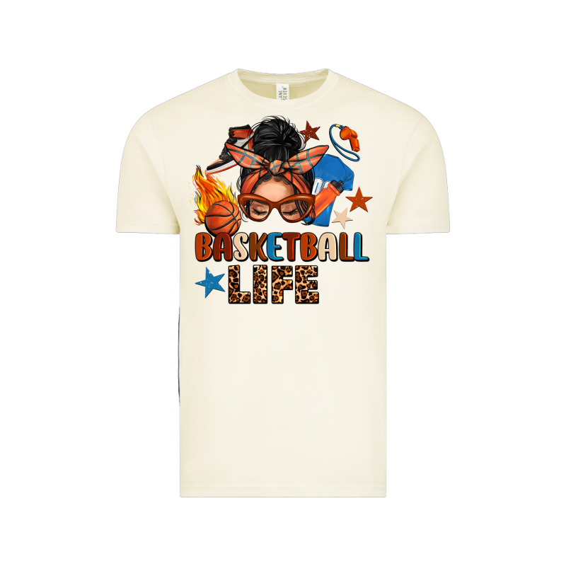 Basketball Life Messy Bun Vintage Tee by FaDigitalArtStudio | Teevron