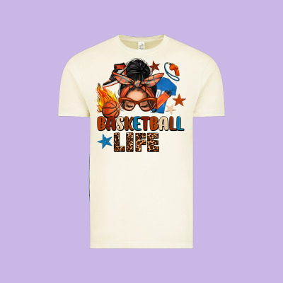 Basketball Life Messy Bun Vintage Tee Designed By Fadigitalartstudio