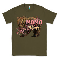 Army Green Mama bear mother's day Classic Tee - HowdyJamesFarm