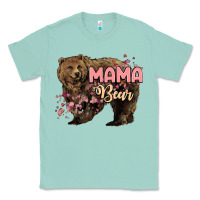 Seafoam Mama bear mother's day Classic Tee - HowdyJamesFarm