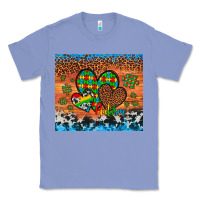 Colony Blue autism awareness hearts leopard cowhide Classic Tee - Artiststas