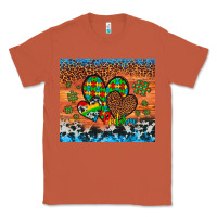Copper autism awareness hearts leopard cowhide Classic Tee - Artiststas