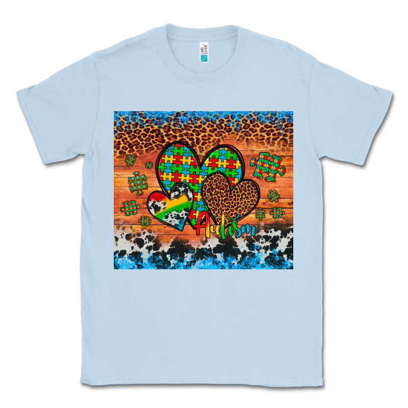 Autism Awareness Hearts Leopard Cowhide Classic Tee by Artiststas | Teevron