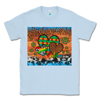 Dusty Blue autism awareness hearts leopard cowhide Classic Tee - Artiststas