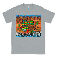 Heather Grey autism awareness hearts leopard cowhide Classic Tee - Artiststas