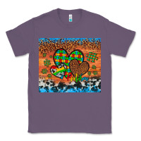 Lavender autism awareness hearts leopard cowhide Classic Tee - Artiststas