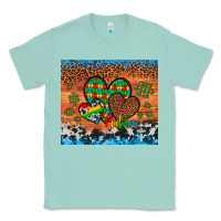 Seafoam autism awareness hearts leopard cowhide Classic Tee - Artiststas