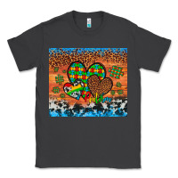Smoke autism awareness hearts leopard cowhide Classic Tee - Artiststas
