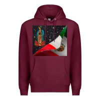 Burgundy our lady graduap Premium Hoodie - CowhideDigitalArt