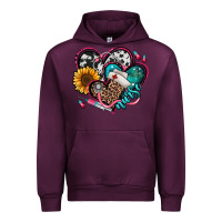 Mauve Wine nurse hearts Urban Hoodie - Jasminsmagicworld