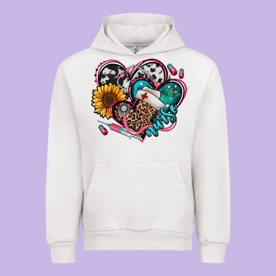 Nurse Hearts Urban Hoodie Designed By Jasminsmagicworld