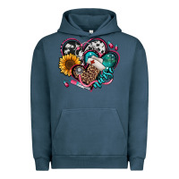 Pigment Midnight Navy nurse hearts Urban Hoodie - Jasminsmagicworld