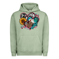 Pigment Oil Green nurse hearts Urban Hoodie - Jasminsmagicworld