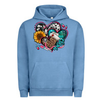 Pigment Pebble Blue nurse hearts Urban Hoodie - Jasminsmagicworld