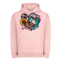 Pigment Salmon nurse hearts Urban Hoodie - Jasminsmagicworld
