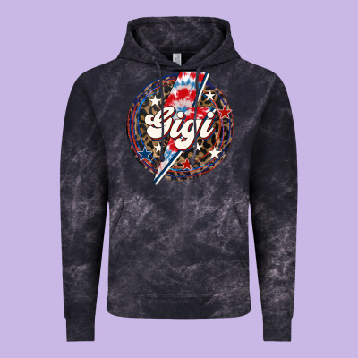 Western Gigi Patriotic 4th Of July Vintage Hoodie Designed By Lillyallendesigns