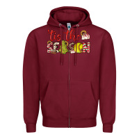 Burgundy tis the season softball little debbie tree cakes Zipper Hoodie - JahusDesignShop