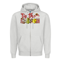 Dove Grey tis the season softball little debbie tree cakes Zipper Hoodie - JahusDesignShop