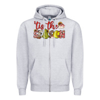 Heather Grey tis the season softball little debbie tree cakes Zipper Hoodie - JahusDesignShop