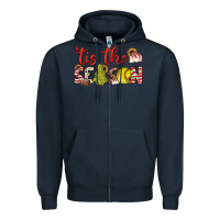 Navy tis the season softball little debbie tree cakes Zipper Hoodie - JahusDesignShop