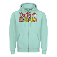 Seafoam tis the season softball little debbie tree cakes Zipper Hoodie - JahusDesignShop