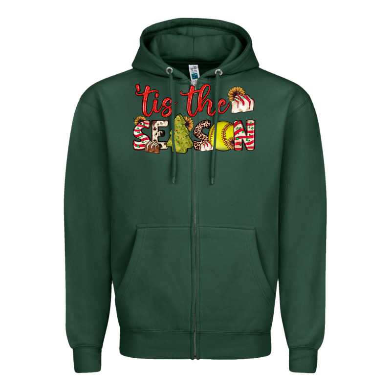 Tis The Season Softball Little Debbie Tree Cakes Zipper Hoodie by JahusDesignShop | Teevron