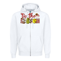 White tis the season softball little debbie tree cakes Zipper Hoodie - JahusDesignShop