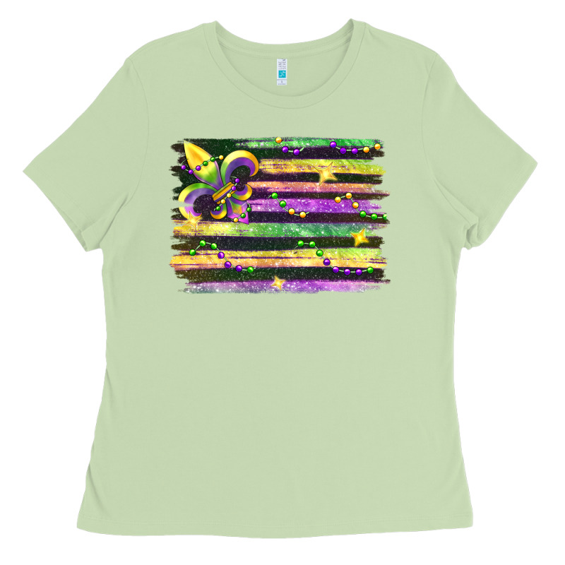 Mardi Gras Flag Ladies Tee by FaDigitalArtStudio | Teevron