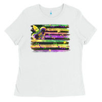 White mardi gras flag Ladies Tee - FaDigitalArtStudio