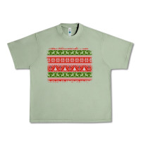 Oil Green knitted christmas reindeer pine tree background Urban Heavy Tee - Jasminsmagicworld