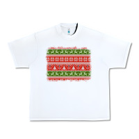 White knitted christmas reindeer pine tree background Urban Heavy Tee - Jasminsmagicworld