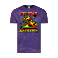 Cloud Purple steppin' into juneteenth Vintage Tee - FaDigitalArtStudio