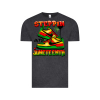 Vintage Black steppin' into juneteenth Vintage Tee - FaDigitalArtStudio