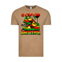 Vintage Coffee steppin' into juneteenth Vintage Tee - FaDigitalArtStudio
