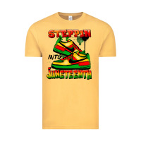 Vintage Mustard steppin' into juneteenth Vintage Tee - FaDigitalArtStudio