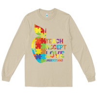 Mushroom Autism Teach Accept Understand Love Long Sleeve Tee - CowhideDigitalArt