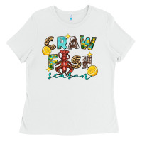 White Crawfish season Ladies Tee - FaDigitalArtStudio