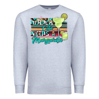 Heather Grey mama cita needs a margarita Premium Sweatshirt - JahusDesignShop