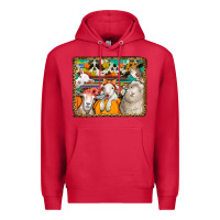 Cardinal autumn sheeps Premium Hoodie - Jasminsmagicworld
