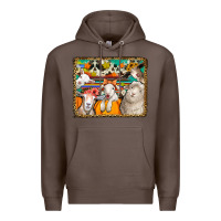 Coffee autumn sheeps Premium Hoodie - Jasminsmagicworld