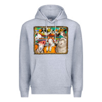 Heather Grey autumn sheeps Premium Hoodie - Jasminsmagicworld