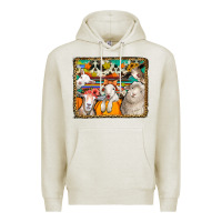 Oatmeal Heather autumn sheeps Premium Hoodie - Jasminsmagicworld