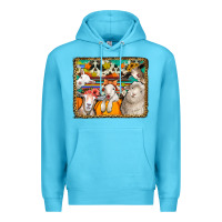 Ocean Blue autumn sheeps Premium Hoodie - Jasminsmagicworld