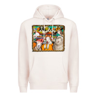 Pale Pink autumn sheeps Premium Hoodie - Jasminsmagicworld