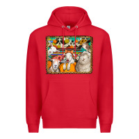 Red autumn sheeps Premium Hoodie - Jasminsmagicworld